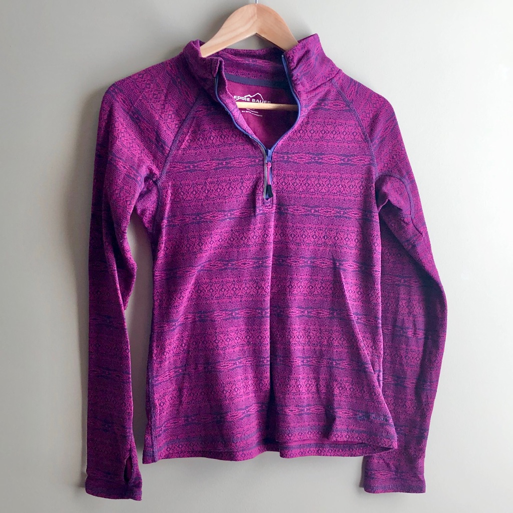 Eddie Bauer Magenta 1/2 Zip Jacket
